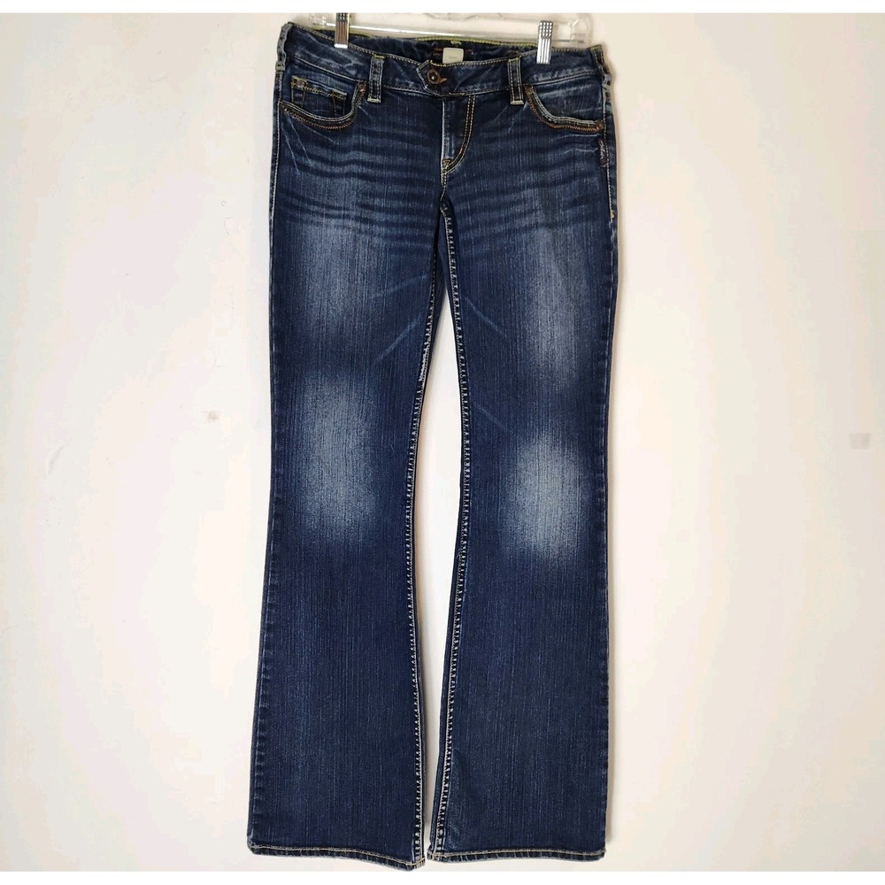 Silver Jeans Tuesday 31x35 Bootcut Y2K Western Cowgirl Embroidered Dark Long